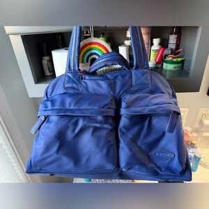 MZ Wallace Aegean Blue Bleeker Duffle EUC.